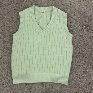 SOLD DO NOT BUY John Galt Light Green Cable Knit Sweater Vest